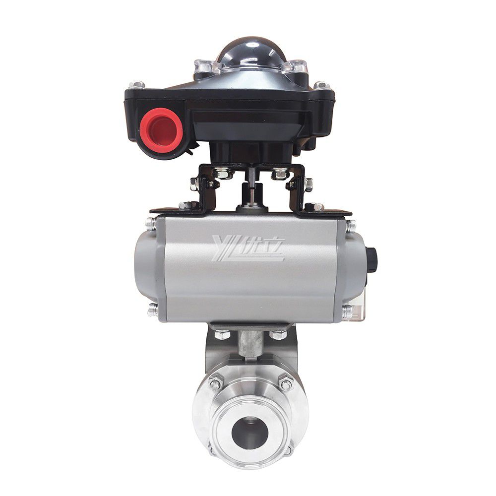 Hygienic Clamping-Clamping Pneumatic Butterfly Valve with Horizontal Actuator