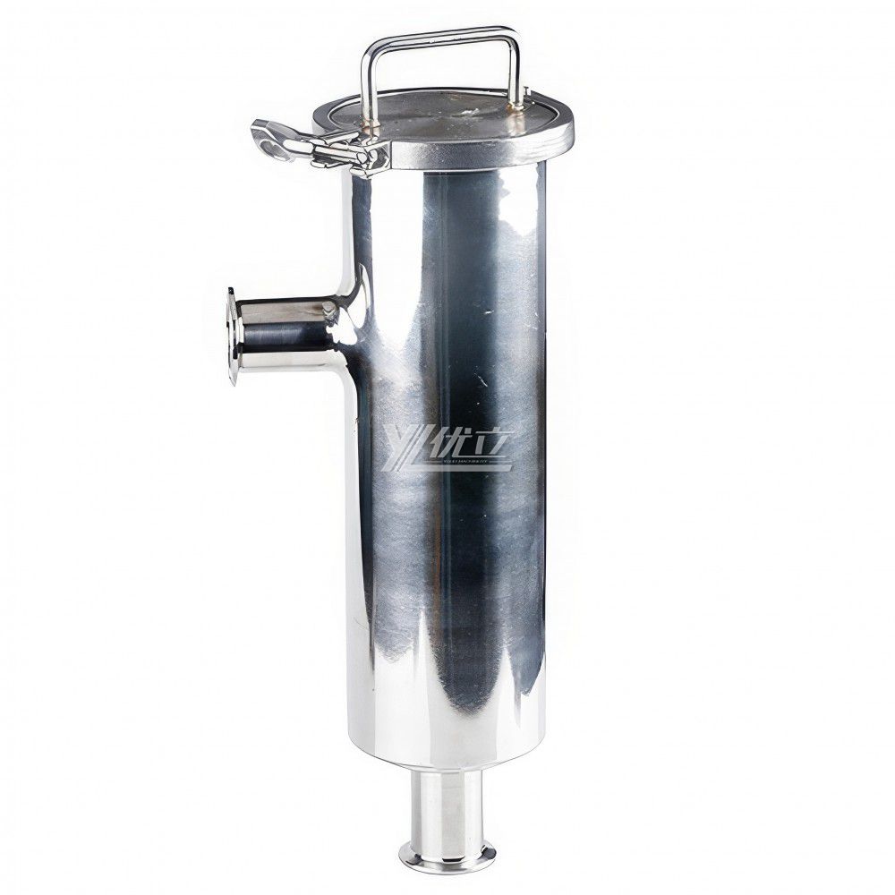 YOULI Hygienic Food Grade SS 304 316L Stainless Steel Milk Beer  Honey Sanitary Angle Type Clamped Strainer  Filter