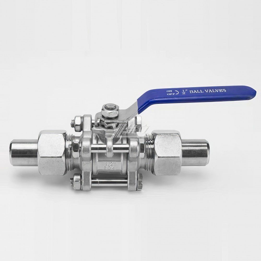 YOULI High temperature Water gas oil stainless steel 1000WOG PN16 304 316 lever manual 3PC butt Welded Union Ball Valve