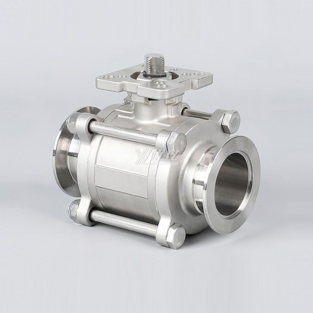 YOULI Stainless Steel Negative Pressure 304 316 KF50 Clamp 75mm KF HighPlatform 3-piece Vacuum Tri Clamped Ball Valve