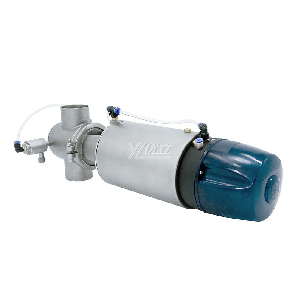YOULI Hygienic Food Grade Sanitary Stainless Steel 304 316L Intelligent External Cleaning Single Seat Butt Welded Mixproof Valve