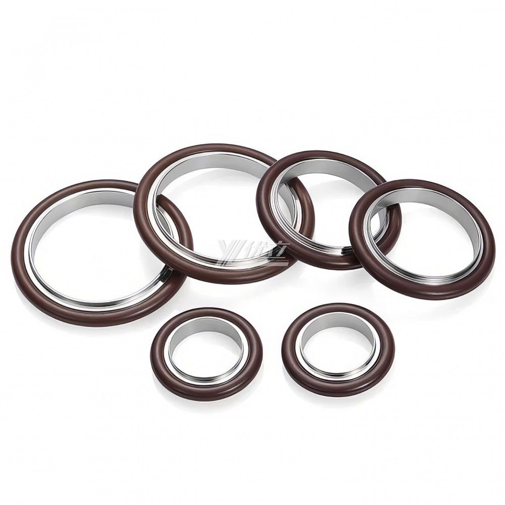YOULI Hygienic Food Grade High Temperature KF25 KF40 304 Bracket Sanitary FKM VITON Sealing Ring Rubber Tri Clamp Vacuum Gasket