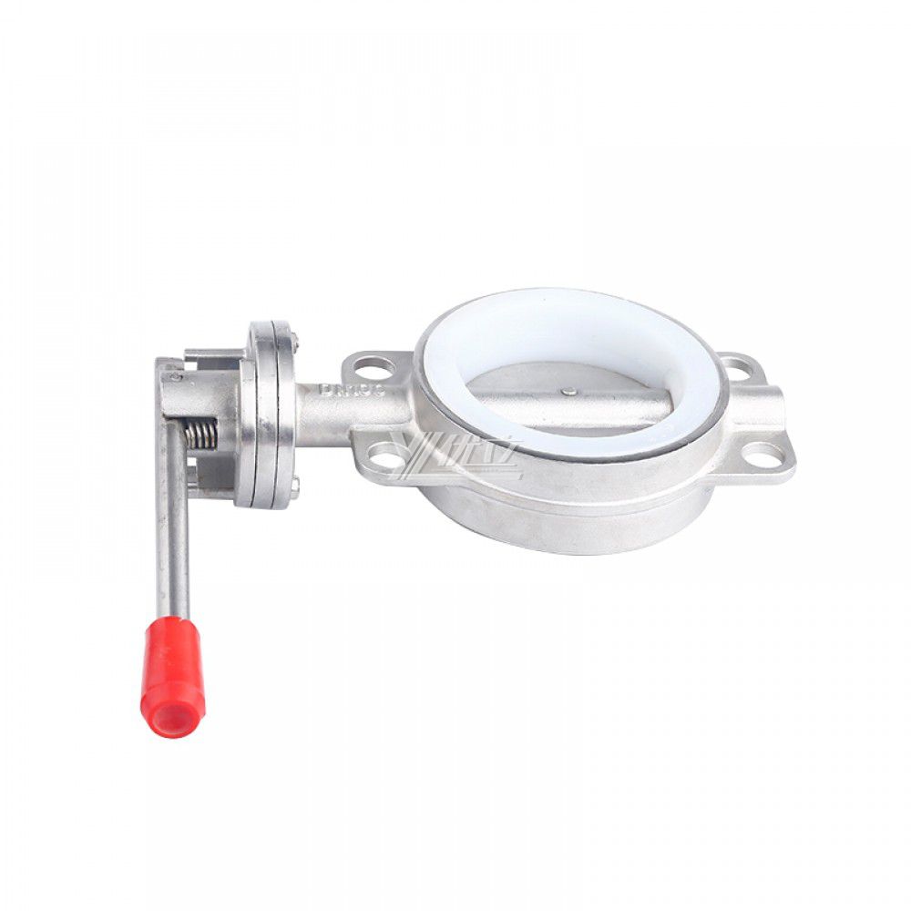 YOULI ANSI 150LB 304 316 Stainless Steel JIS 10K Pn10-16  PTFE EPDM Silicon Water Manual Center Wafer Butterfly Valve