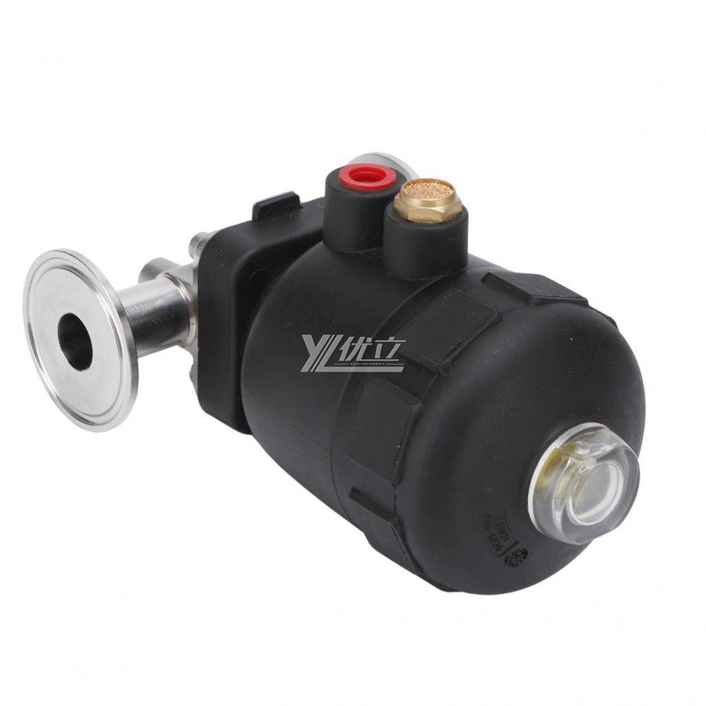 YOULI Premium Hygienic Food Grade Sanitary Stainless Steel 316L Biological Pneumatic Straight Tri-Clamped Diaphragm Valve