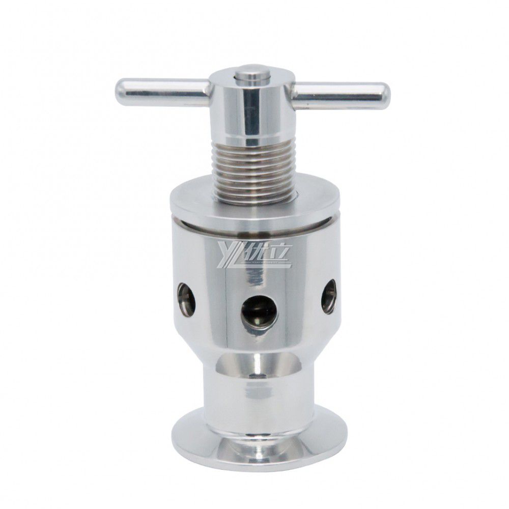 YOULI Hygienic Food Grade Sanitary Stainless Steel 304 316L Tri Clamped T Type Manual Adjustable Exhaust Valve Vent Valve