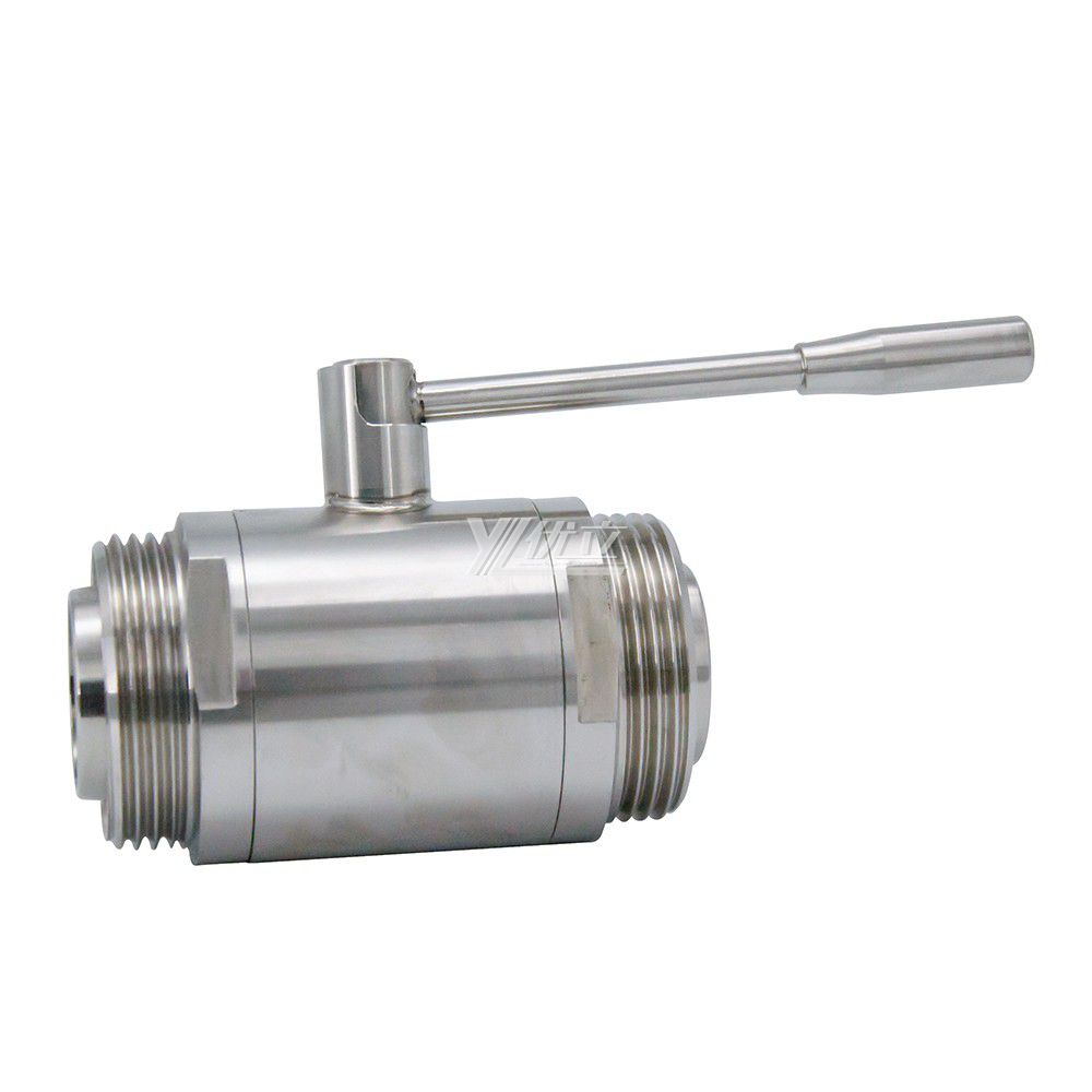 SS316L Sanitary Straight Male Thread Straight Ball Valve