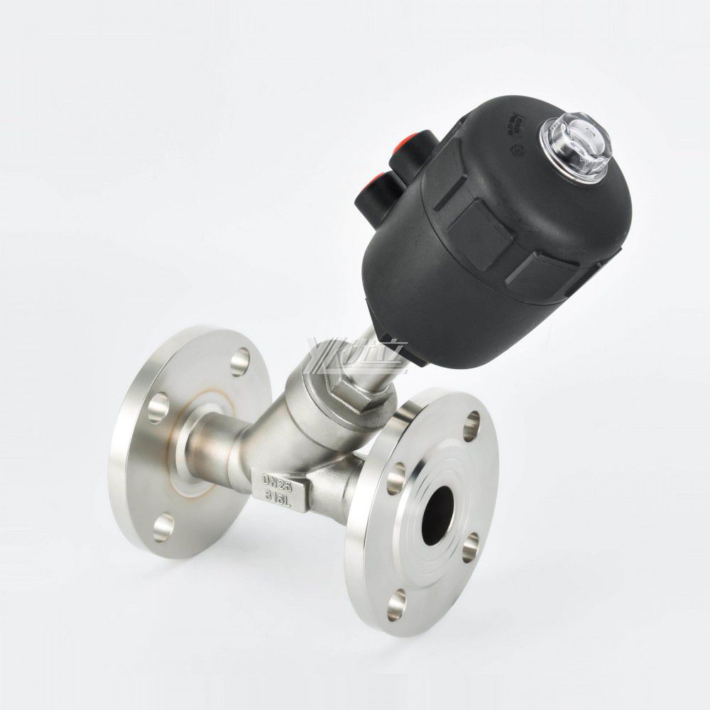 YOULI Stainless Steel 1.6mpa 304 316 ANSI 150LB JIS 10K PN16 High Temperature Steam Pneumatic Flanged Angle Seat Valve
