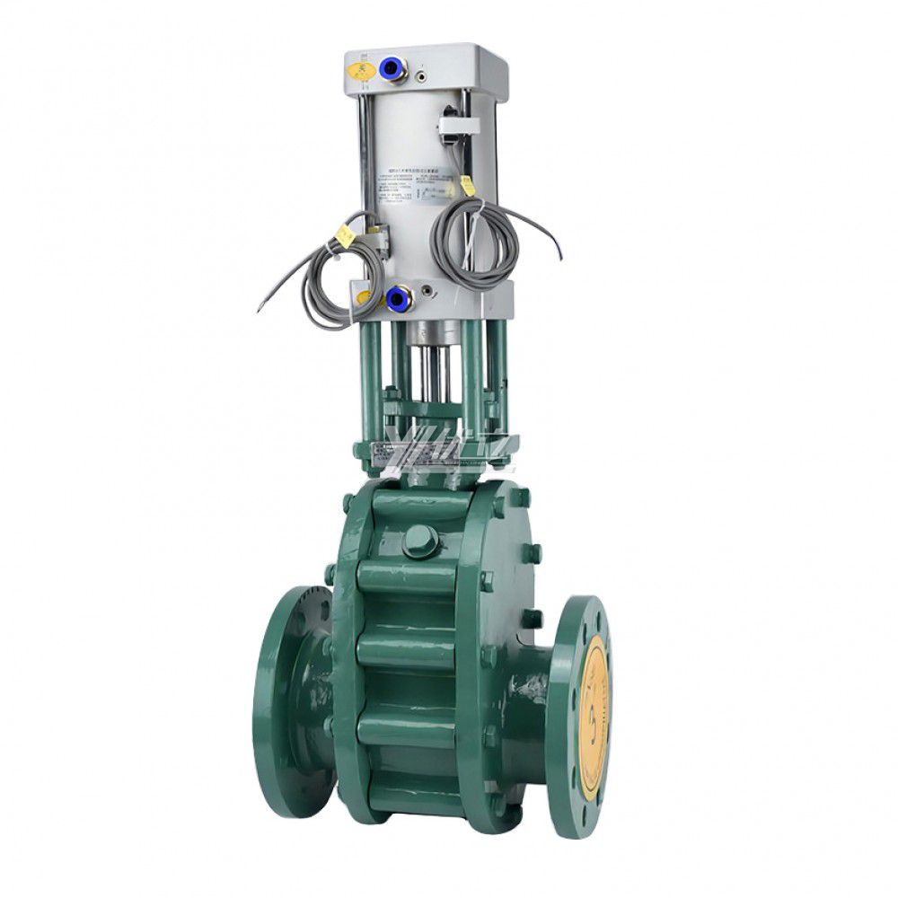 YOULI ANSI 150LB Stainless Steel 304 316 1.6mpa WCB Pneumatic Actuator Flanged Ceramics Double Knife Gate Valve