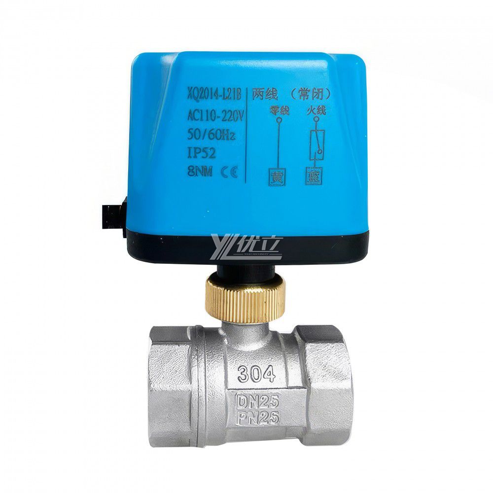 YOULI NPT BSP 1.6mpa Stainless Steel 304 Brass DC12V DC24V AC220V Mini Motorized Electric Two Way Thread Ball Valve