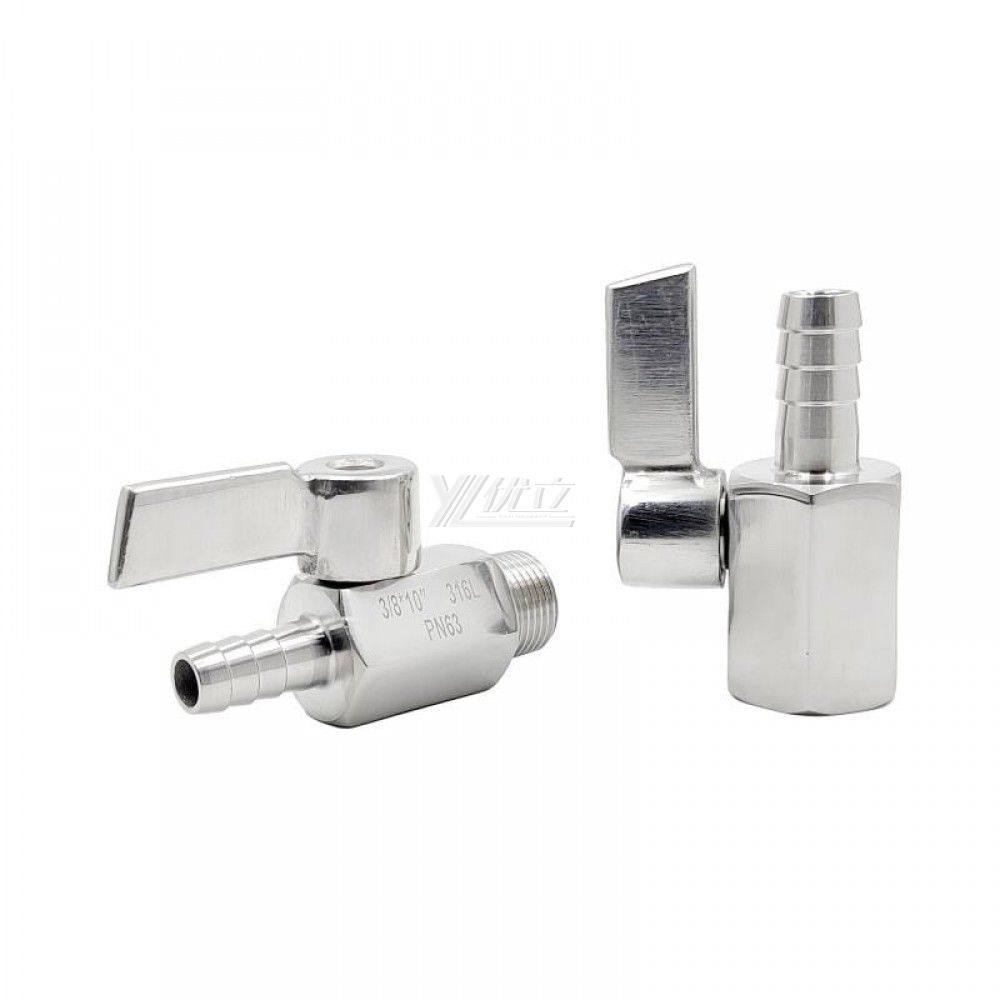 YOULI 1/8" 1/4" NPT BSP 1000WOG PN63 304 316 all Stainless Steel Handle Manual Hose Connector Pagoda Female Threaded Mini Ball Valve
