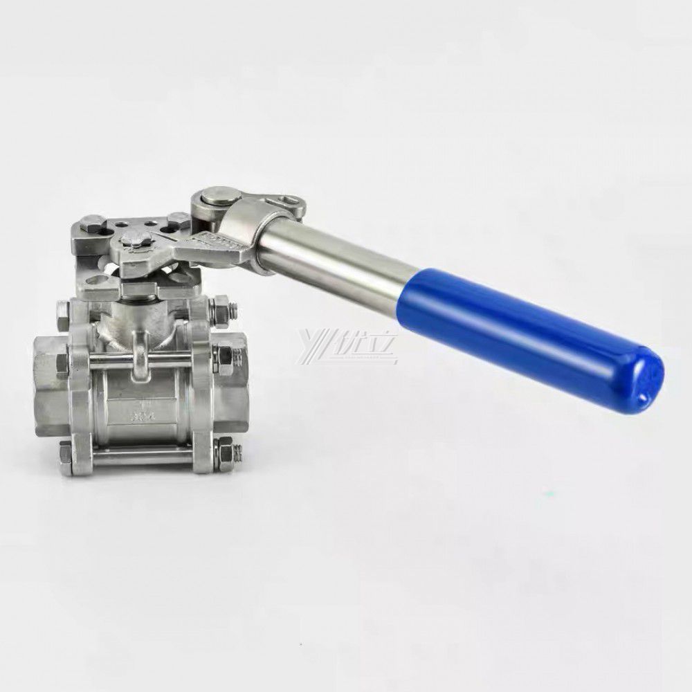 YOULI RC NPT BSP 1000-2000wog 1.6-6.4mpa 304 316 WCB Stainless Steel Automatic Reset Handle 3PC Threaded Ball Valve