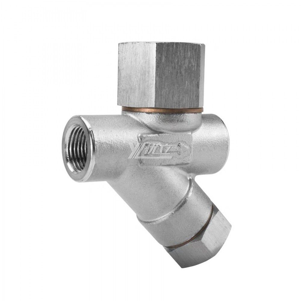 YOULI Durable High Temperature 1.6mpa 304 316  Stainless Steel Y Type Thermal Power Female Threaded Steam Water Trap Valve