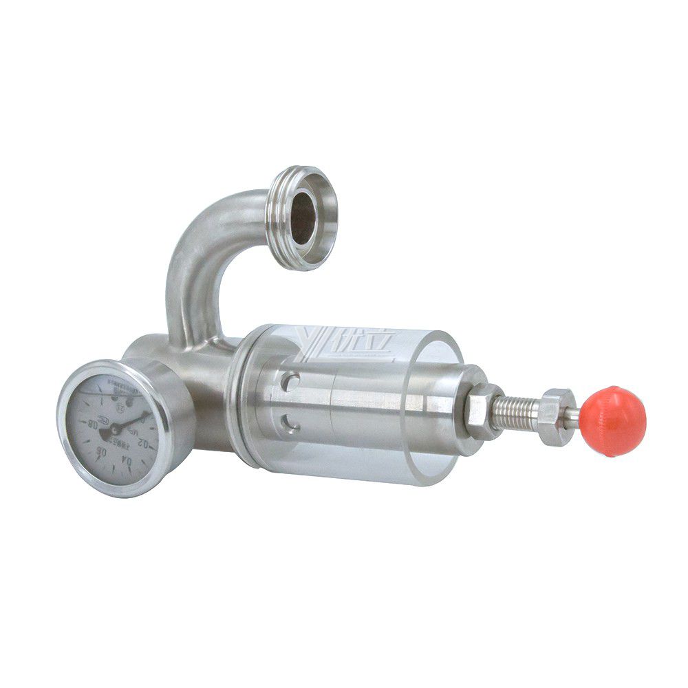 SS304/SS316L Sanitary Clamp Exhaust Elbow Air Release Valve with Glass