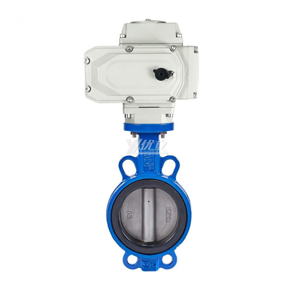 YOULI ANSI 150LB Stainless Steel 304 316 Cast Iron JIS 10K Pn16 Water Motorized AC220V Electric Wafer Butterfly Valve