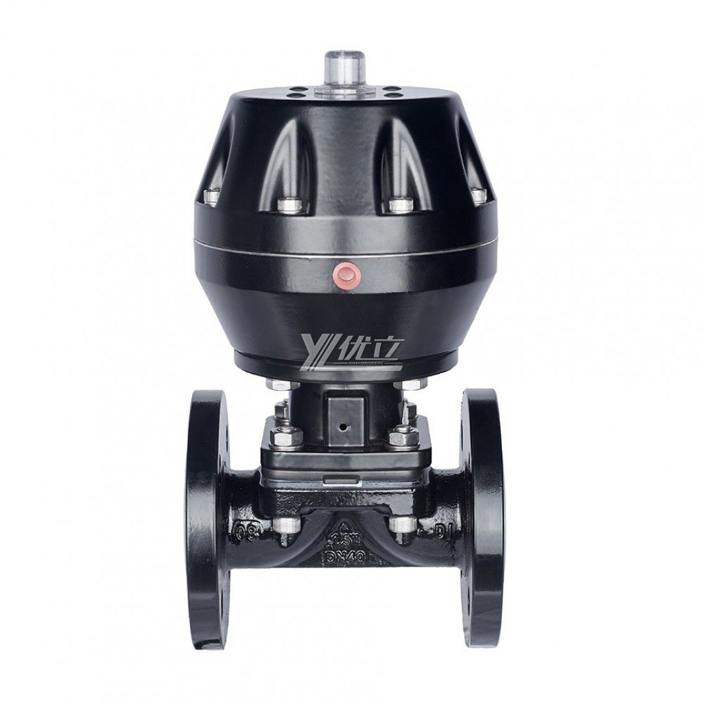 YOULI EG6B41F46 ANSI 150LB Stainless Steel 304 316 1.6mpa WCB Fluorine Lined F4 F46 PFA Pneumatic Flange Diaphragm Valve