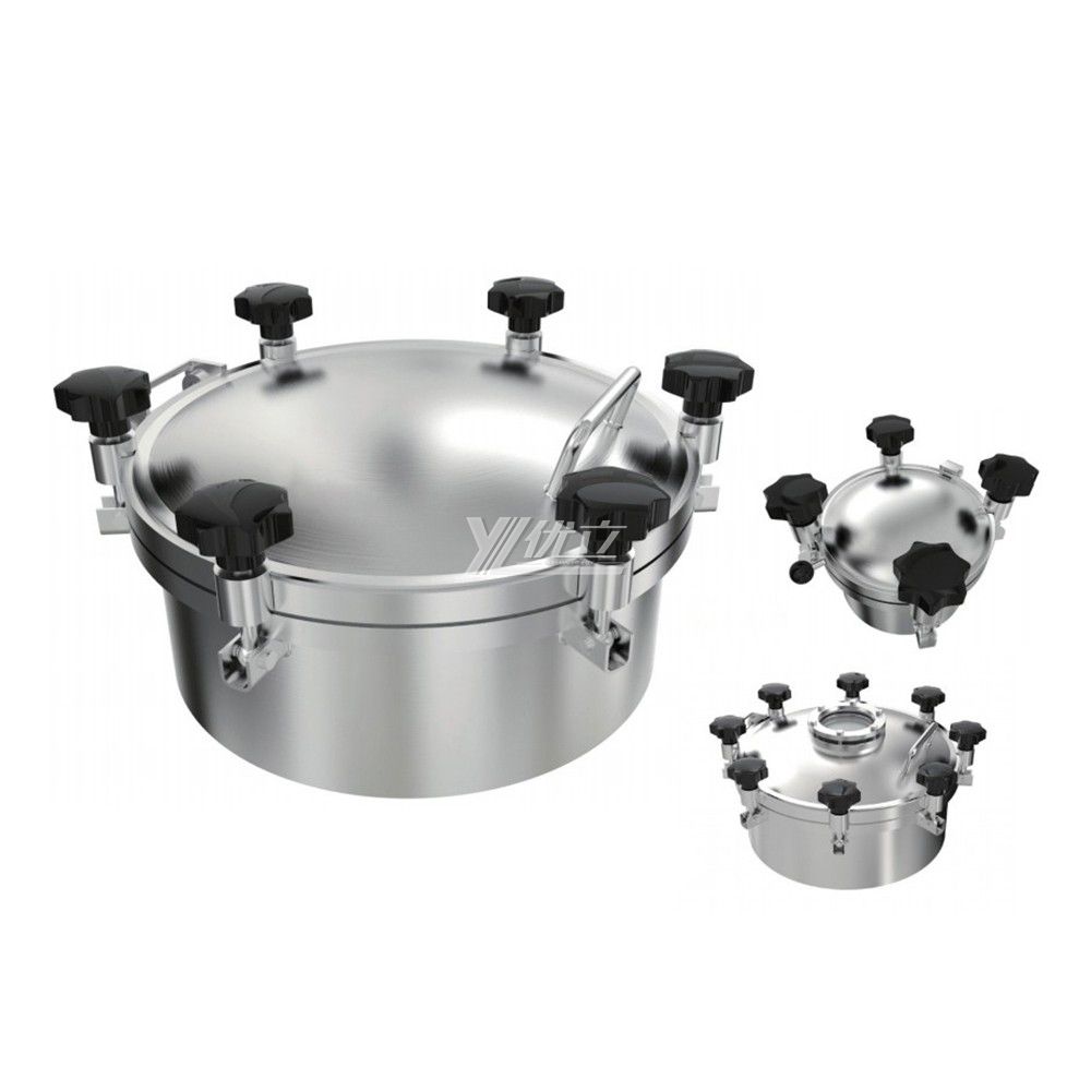 Stainless Steel Ss304 Sanitary Round Pressure Scuttle