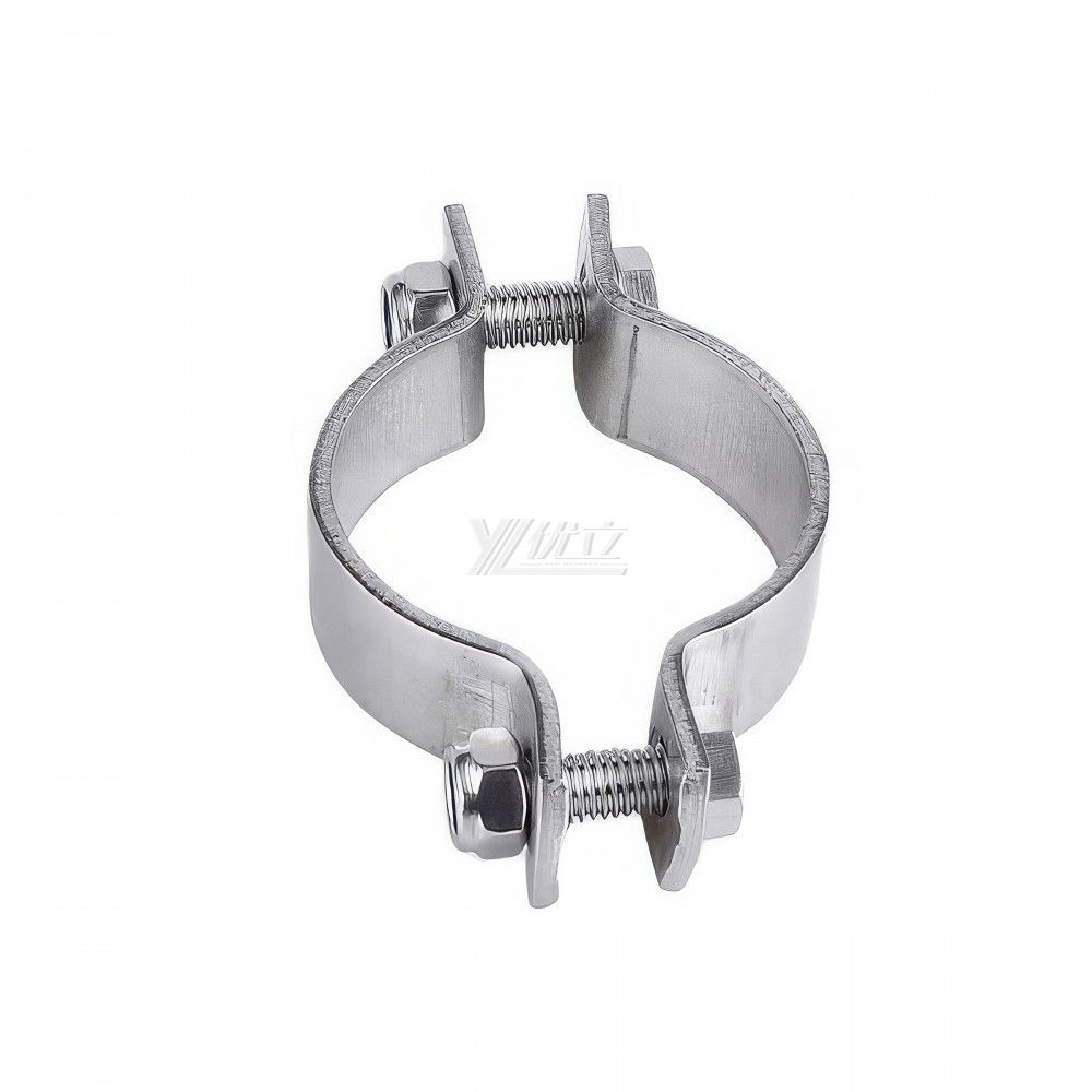 YOULI Stainless Steel 304 Pipe Fittings Tri Clamp Tube Hex Pipe Holder Without Handle Handle Bar Welded Round Pipe Holder