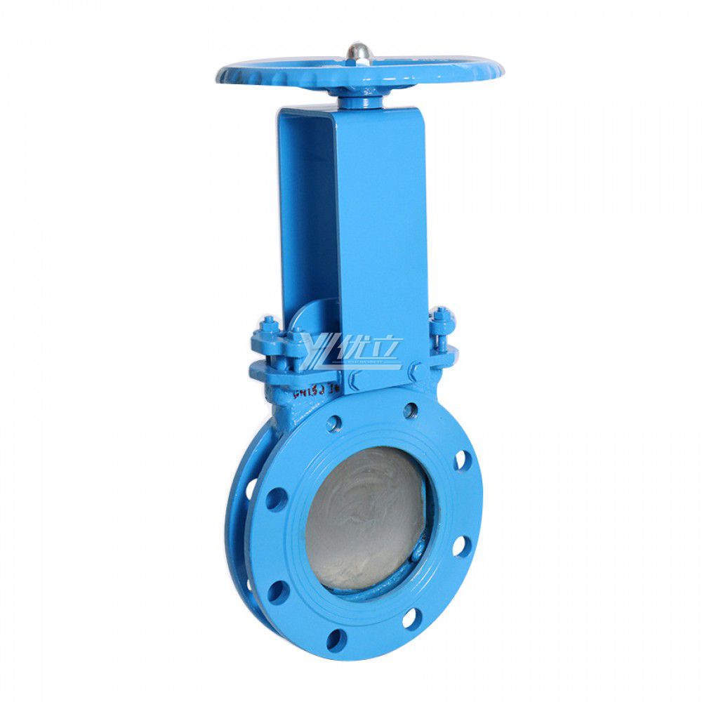 YOULI Stainless Steel ANSI 150LB  304 316 JIS 10K-20K 1.6mpa WCB Rising Stem Manual Flange Knife Gate Valve