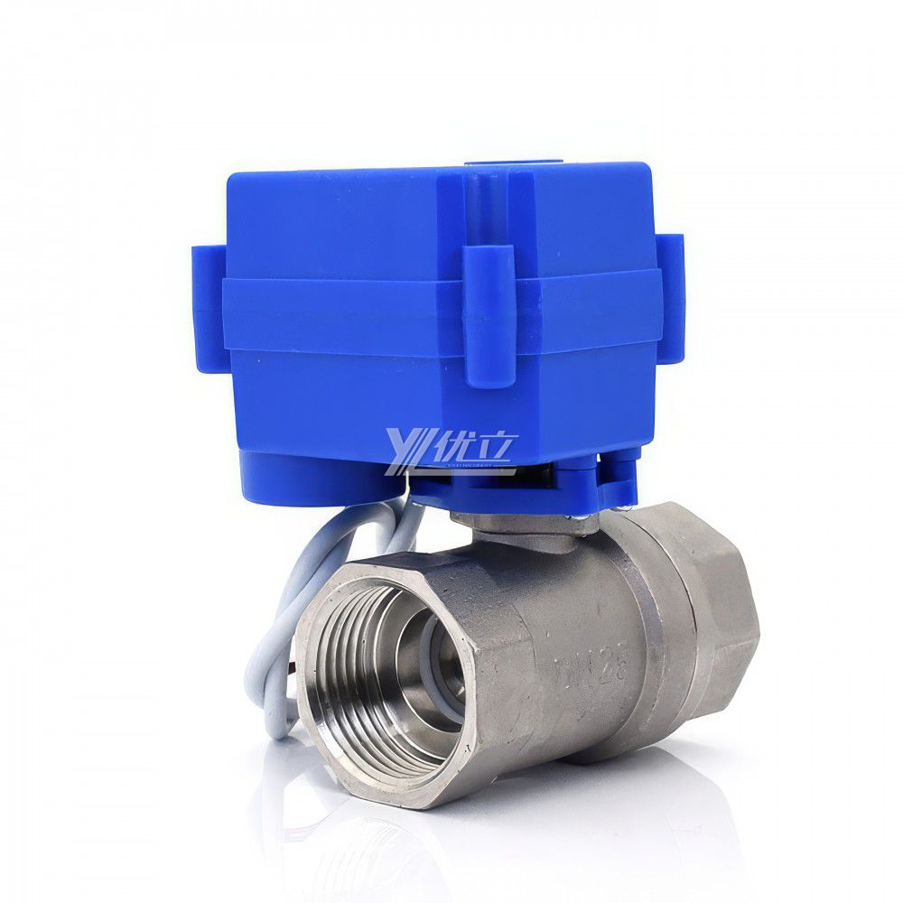 YOULI NPT BSP 1.6mpa Stainless Steel 304 Brass DC9V DC12V DC24V CWX Mini Motorized Electric Actuator Two Way Thread Ball Valve