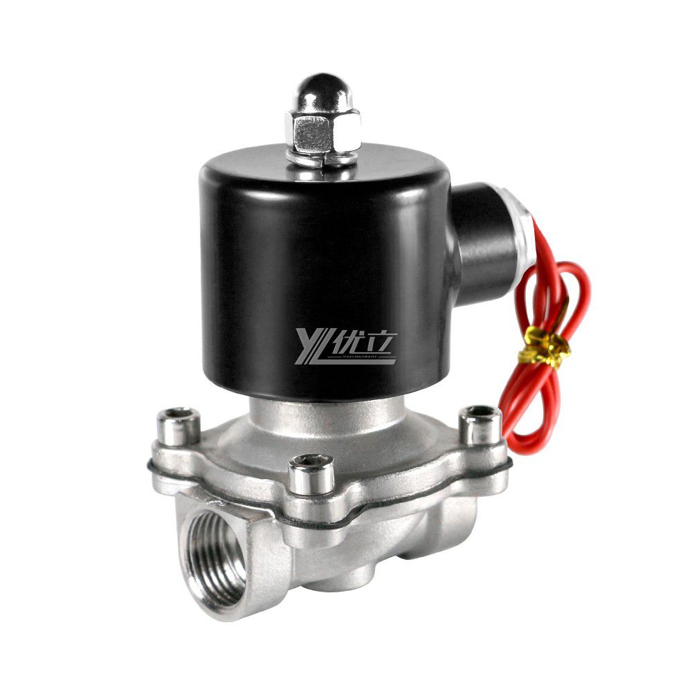 YOULI 2W Stainless Steel 304 316 Two Way Npt Bsp AC220V DC24V Normal Close Water Oil Gas Straight Female Thread Solenoid Valve