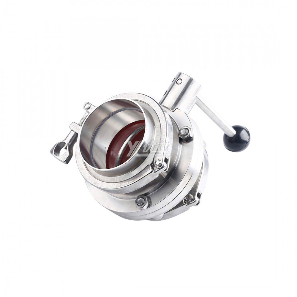 YOULI Hygienic Food Grade Stainless Steel 3A/SMS/DIN 304 316L Silicon Complete Set Sanitary Manual Tri Clover Butterfly Valve
