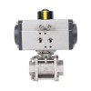 YOULI Durable Anti-leakage Two Way RC NPT BSP  PN16 Stainless Steel 304 316 Pneumatic Actuator 3-PC Thread Ball Valve