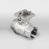 YOULI High temperature ISO 5211 mounting pad stainless steel NPT BSP 1000WOG 1.6mpa 304 316 manual 2 piece thread Ball Valve