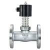 YOULI ZCG Stainless Steel 304 316 Steam High Temperature with Fin AC220V DC24V Normal Close Gas Flanged Solenoid Valve
