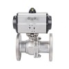 YOULI  High Temperature ANSI 150-300LB JIS 10K 304 316 Stainless Steel Pneumatic Actuator Flanged Ball Valve
