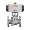 YOULI ANSI 150LB Stainless Steel 304 316 JIS 10K 1.6mpa WCB  Fluorine Lining F4 F46 FPA Pneumatic Actuator Flanged Ball Valve