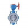 YOULI Stainless Steel 304 316 JIS 10K Pn16 WCB FEP F46 PFA Worm Wheel Manual Fluorine Lined Wafer Butterfly Valve