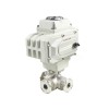 YOULI Stainless Steel 1.6mpa 304 316 T-prot On-off Motorized AC220V Electric 3 Way  Tri Clamped Three Way Ball Valve