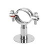 YOULI Sanitary Pipe Fittings Tri Clamp Tube Hex Pipe Holder Stainless Steel 304 With Bracket Handle Welded Round Pipe Holder