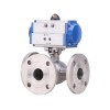 YOULI Stainless Steel ANSI 150LB  304 316 JIS 10K  Pn16 WCB  Pneumatic Actuator Three-way Flanged Ball Valve