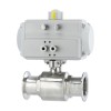 YOULI Hygienic Food Grade Sanitary Stainless Steel 304 316L KF25 Pneumatic Actuator Straight Tri-Clamped Vacuum Ball Valve