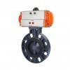 YOULI Zero Leakage Corrosion Resistance Water PVC UPVC CPVC PPH Plastic Pneumatic Actuator Wafer Butterfly Valve