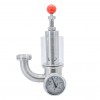 YOULI Hygienic Food Grade Sanitary Stainless Steel 304 316L Male Threaded Pressure Gauge Elbow Type Exhaust Valve Vent Valve