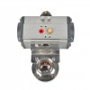 YOULI  Hygienic Food Grade Stainless Steel Single Acting 304 316 Sanitary Pneumatic Actuator Tri Clamped Butterfly Valve