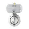 YOULI Stainless Steel 304 316 WCB Negative Pressure Pneumatic Actuator Performance GI Type High Vacuum Flanged Butterfly Valve