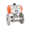 YOULI High Temperature  ANSI 150LB Stainless Steel 304 316 JIS 10K 1.6mpa WCB Pneumatic Actuator Three Piece Flanged Ball Valve