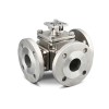 YOULI High Temperature ANSI 150LB 304 JIS 10K Stainless Steel 1.6mpa WCB Square Shape Flanged Three Way Ball Valve