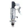 YOULI Hygienic Food Grade Sanitary Stainless Steel 304 316 Feedback signal Pneumatic L Type Butt Welded Cut-off Globe Stop Valve