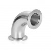 YOULI Hygienic Food Grade Sanitary Stainless Steel 304 SS316L KF25 KF40 KF50 KF Tri-clamp Pipe Fitting 90 Degrees Vacuum Elbow