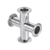 YOULI Hygienic Food Grade Sanitary Stainless Steel 304 SS316L 3A SMS DIN ISO Pipe Fitting Equal Clamped Cross