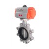 YOULI Stainless Steel ANSI 150LB  304 316 Cast Iron JIS 10K  Pn10-16 WCB PTFE Pneumatic Actuator Lug Butterfly Valve
