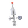 YOULI Hygienic Food Grade Sanitary Stainless Steel 304 316L Butt Welded Pressure Gauge CrossType Exhaust Valve Vent Valve