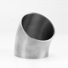 YOULI Hygienic Food Grade Sanitary Stainless Steel 304 SS316L 3A SMS DIN ISO Pipe Fitting 45 Degrees Welded Elbow