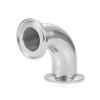 YOULI Hygienic Food Grade Sanitary Stainless Steel 304 SS316L 3A SMS DIN ISO Pipe Fitting 90 Degrees Clamped Elbow
