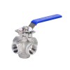 YOULI high quality High temperature ISO 5211 NPT BSP 1.6mpa 1000WOG stainless steel 304 316 5 way thread Ball Valve