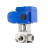 YOULI NPT BSP 6000psi PN500 304 316 Stainless Steel Motorized AC220V KHB High Pressure Electric Three Way Threaded Ball Valve